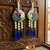 handmade decorative traditional hanging  multicolour pom-pom toran for home decor (pack of 2)
