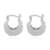 Brass anti tarnish silver plated hoop earrings for women