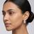 Brass anti tarnish silver plated hoop earrings for women