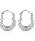Brass anti tarnish silver plated hoop earrings for women
