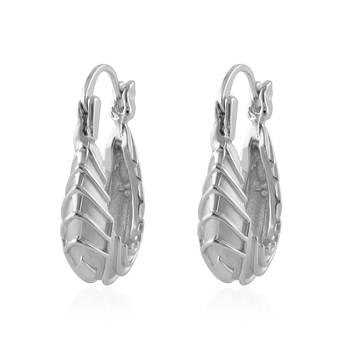 Brass anti tarnish silver plated hoop earrings for women 2
