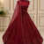 red color Zari Embroidery Sequins work Crystal Beads Handwork net Lehenga choli set