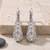 Brass anti tarnish silver plated hoop earrings for women