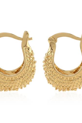 Brass hold plated fashion hoop earrings for women