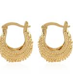 Brass hold plated fashion hoop earrings for women