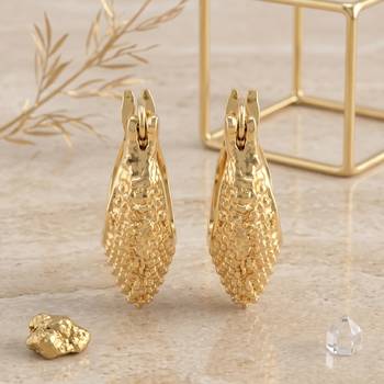 Brass hold plated fashion hoop earrings for women 3