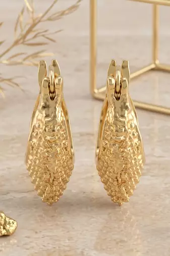 Brass hold plated fashion hoop earrings for women