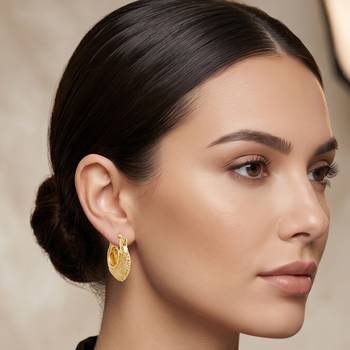 Brass hold plated fashion hoop earrings for women 4