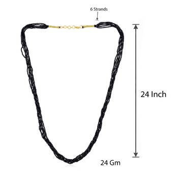 Natural black onyx facetted beads necklace for women 3