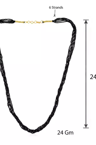 Natural black onyx facetted beads necklace for women