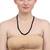 Natural black onyx facetted beads necklace for women