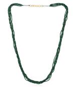 Natural emerald facetted beads necklace for women