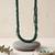 Natural emerald facetted beads necklace for women