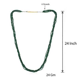 Natural emerald facetted beads necklace for women 3