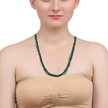 Natural emerald facetted beads necklace for women 4