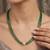 Natural emerald moissanite studded rich necklace for women