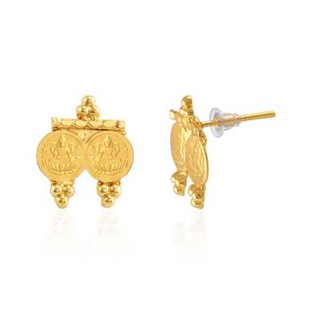 Brass gold lakshmi necklace set for women 2