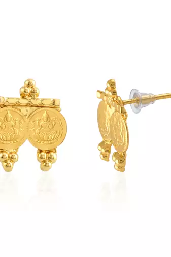 Brass gold lakshmi necklace set for women