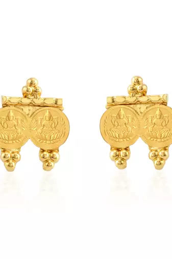 Brass gold lakshmi necklace set for women