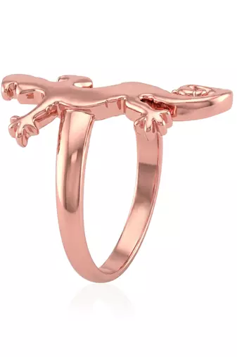 Pure copper lizard design fashion finger ring for men women