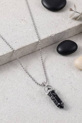 Black obisidian pendant for men women