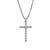 Brass antique silver finish crucifix cross pendant