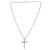 Brass antique silver finish crucifix cross pendant
