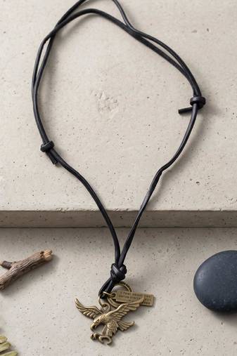 Bronze flying eagle bohemian necklace for men women