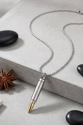 Brass silver bullet with golden tip for men women