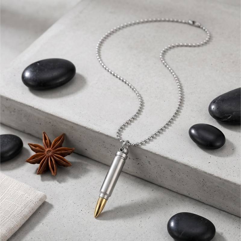 Brass silver bullet with golden tip for men women