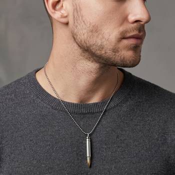 Brass silver bullet with golden tip for men women 3