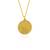 Brass gold durga with durga yantra, reversible hindu pendant for men women