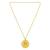 Brass gold durga with durga yantra, reversible hindu pendant for men women