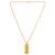 Brass micron gold bar shaped pendant for men women
