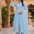 sky blue color embroidery and sequences work georgette salwar suit 