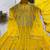 yellow color embroidery and sequences work georgette salwar suit 