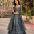 teal color Dori Embroidery Zari work Beads Zhumka work silk blend Lehenga choli set