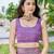 purple silk blend jacquard woven saree with zari border and unstitch blouse piece