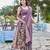purple silk blend jacquard woven saree with zari border and unstitch blouse piece