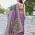 purple silk blend jacquard woven saree with zari border and unstitch blouse piece