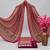 women's magenta unstitched reyon cotton dress material with printed dupatta