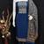 women's blue unstitched reyon cotton dress material with printed dupatta