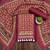 women's magenta unstitched reyon cotton dress material with printed dupatta