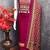 women's magenta unstitched reyon cotton dress material with printed dupatta