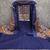 women's blue unstitched reyon cotton dress material with printed dupatta
