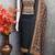 women's black unstitched reyon cotton dress material with printed dupatta
