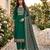 women's green unstitched reyon cotton dress material with printed dupatta