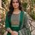 women's green unstitched reyon cotton dress material with printed dupatta