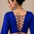 royal blue cotton embroidered patch work ghagra choli