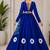 royal blue cotton embroidered patch work ghagra choli